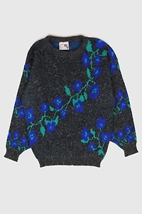 Vintage Flower Pattern Sweater