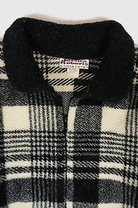 Vintage Plaid Full Zip Fleece Jacket