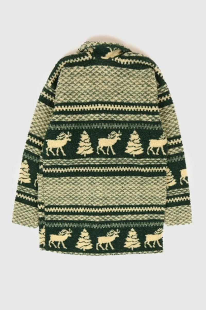 Vintage Long Line Fleece Jacket