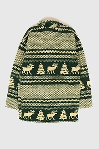 Vintage Long Line Fleece Jacket