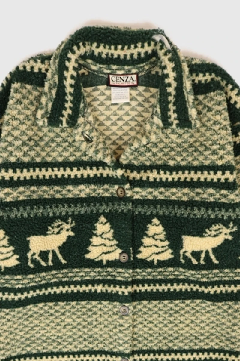 Vintage Long Line Fleece Jacket