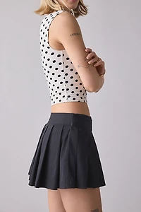 UO Pretty Pleats Wrap V-Waist Mini Skort