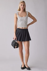 UO Pretty Pleats Wrap V-Waist Mini Skort