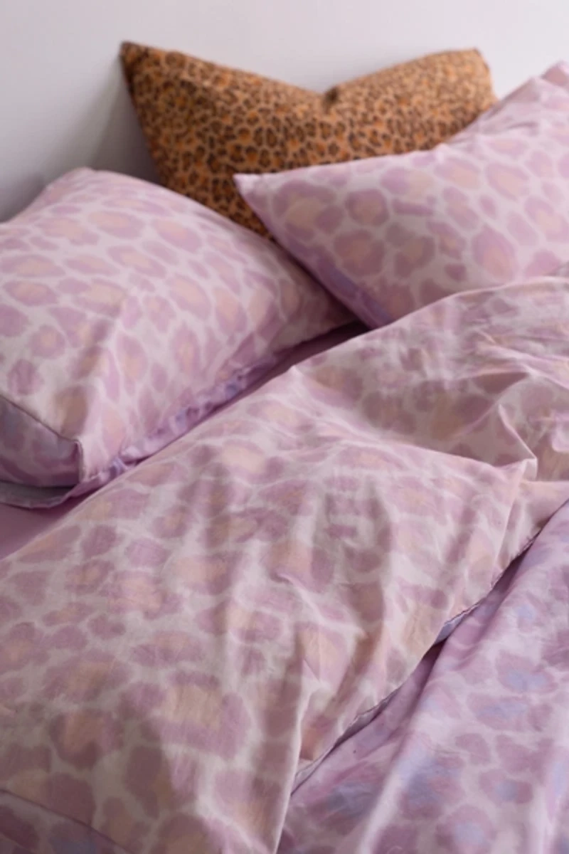 Layla Leopard Patterned Reversible Duvet Cover