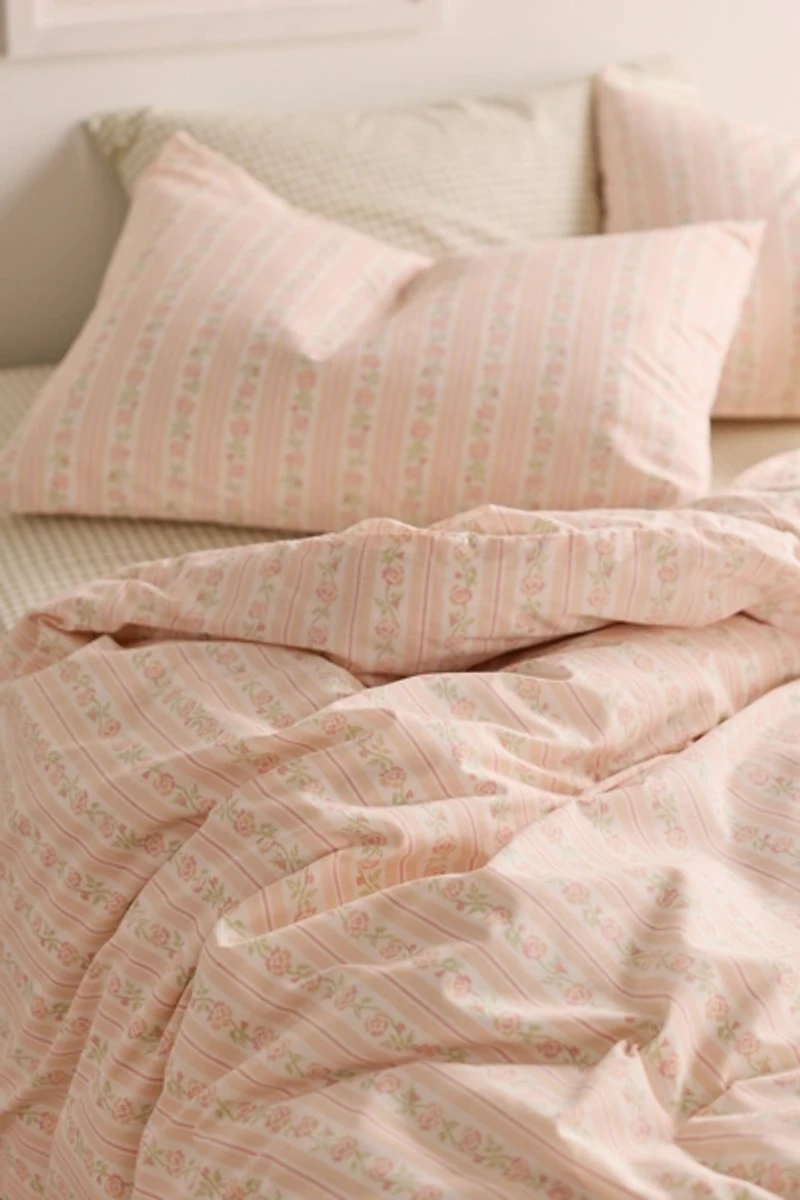Francis Floral Stripe Duvet Cover Set