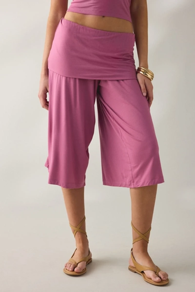 Out From Under Poolside Cool Jersey Knit Capri 2-Piece Set