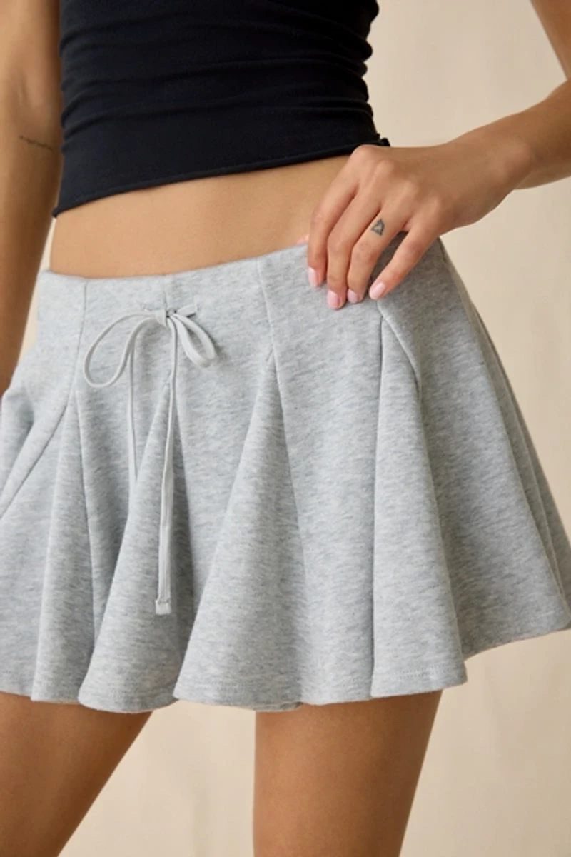 Kimchi Blue Nessa Godet Pleated Sweat Mini Skort