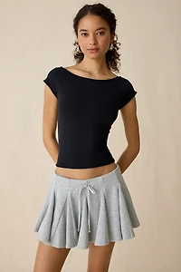Kimchi Blue Nessa Godet Pleated Sweat Mini Skort