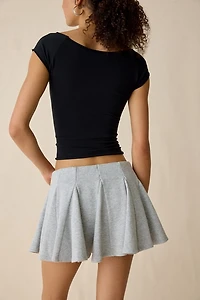 Kimchi Blue Nessa Godet Pleated Sweat Mini Skort