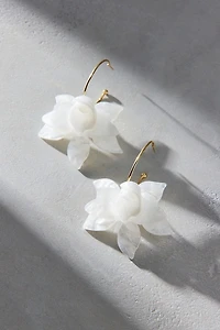 Juno Bloom Flower Hoop Earrings