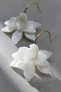 Juno Bloom Flower Hoop Earrings