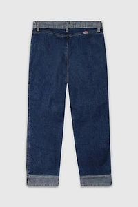 Vintage 90s Two-Tone Denim Capris