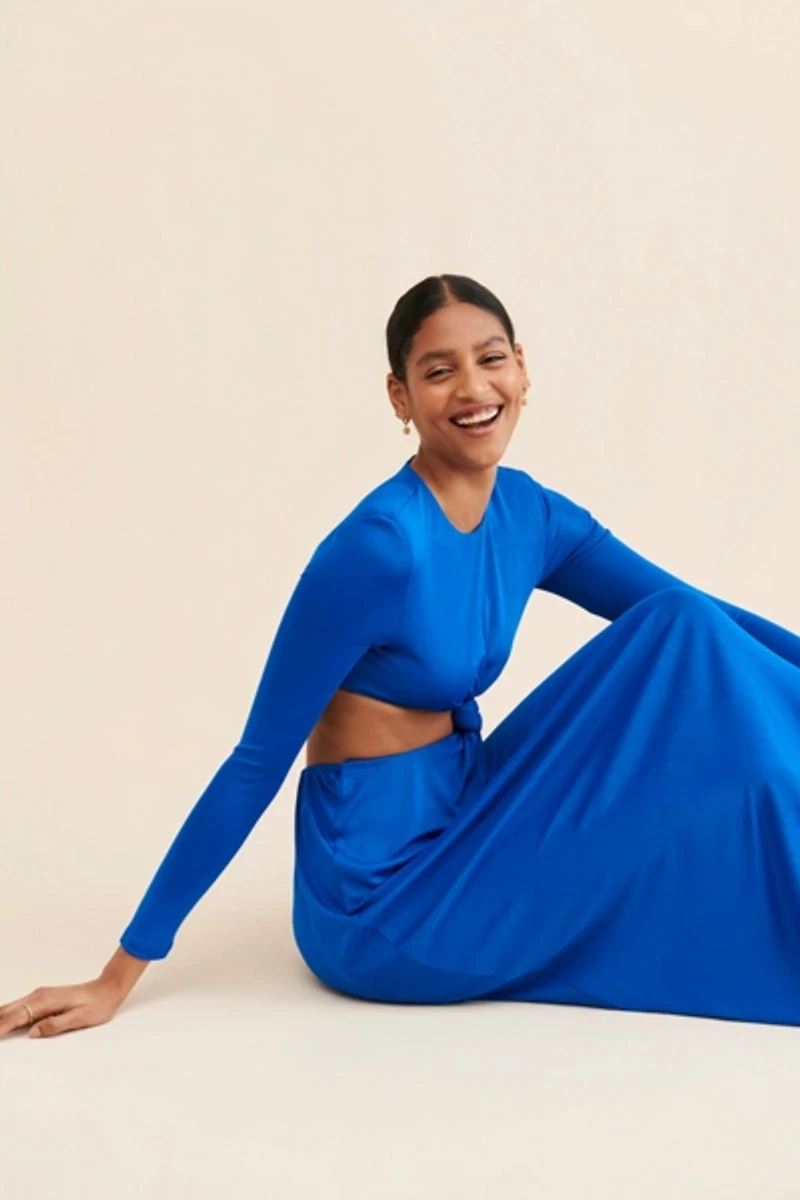 FARM Rio Knotted Cut-Out Maxi Dress