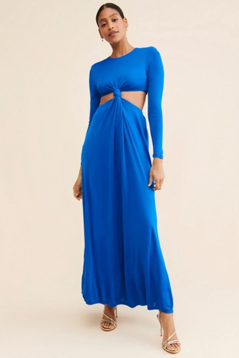 FARM Rio Knotted Cut-Out Maxi Dress
