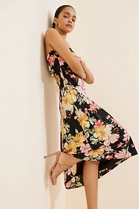 Lulu's Aire Strapless Midi Dress