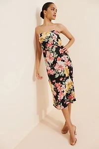 Lulu's Aire Strapless Midi Dress