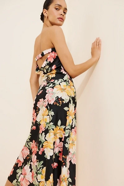 Lulu's Aire Strapless Midi Dress