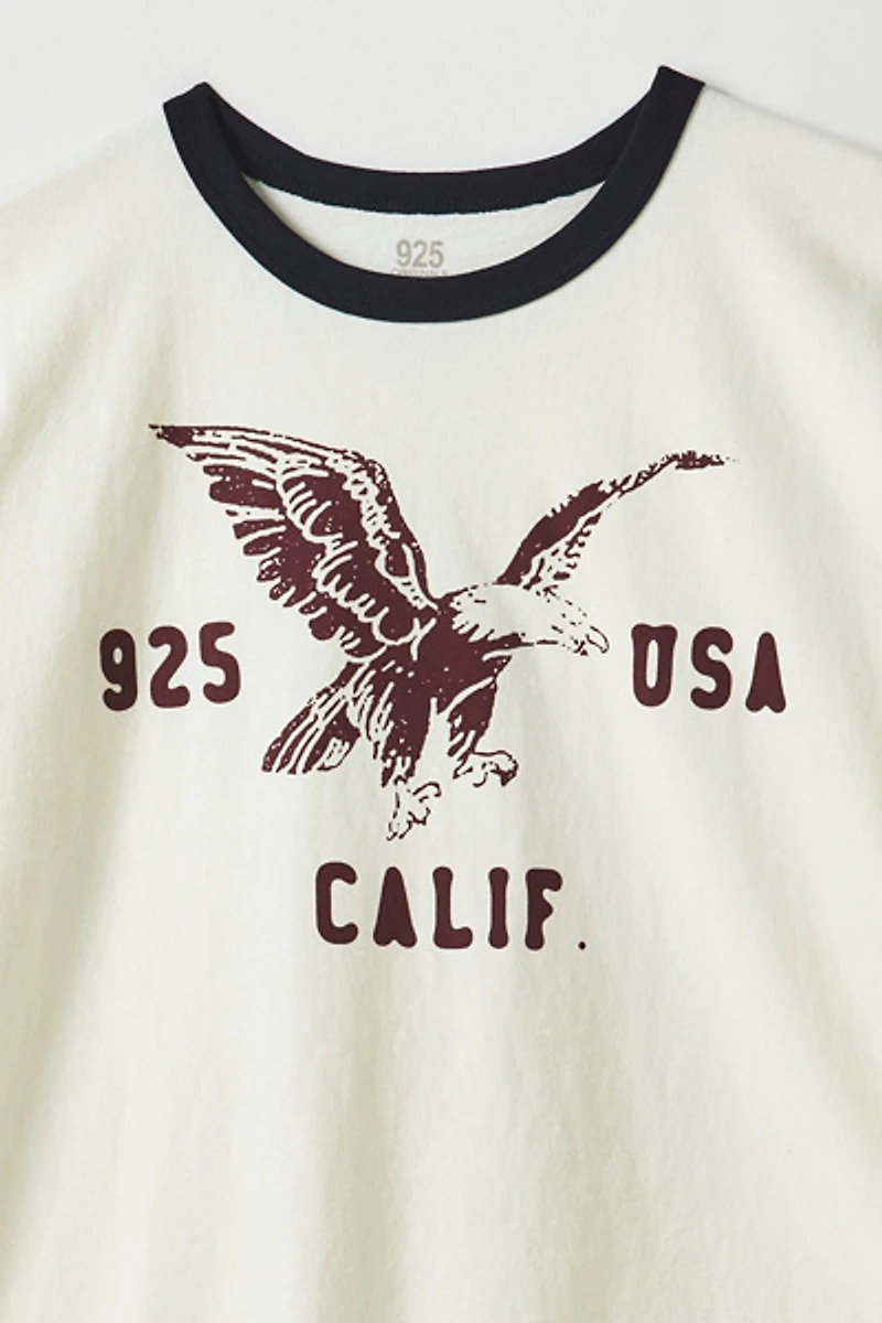 925 Originals Eagle Graphic Ringer Tee
