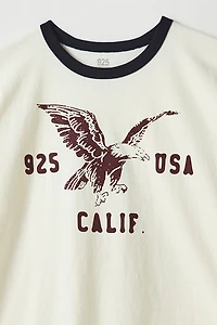 925 Originals Eagle Graphic Ringer Tee