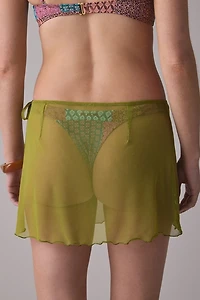 UO Got It Covered Sheer Mesh Lettuce Edge Sarong