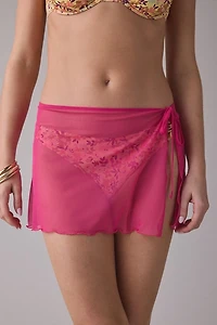 UO Got It Covered Sheer Mesh Lettuce Edge Sarong