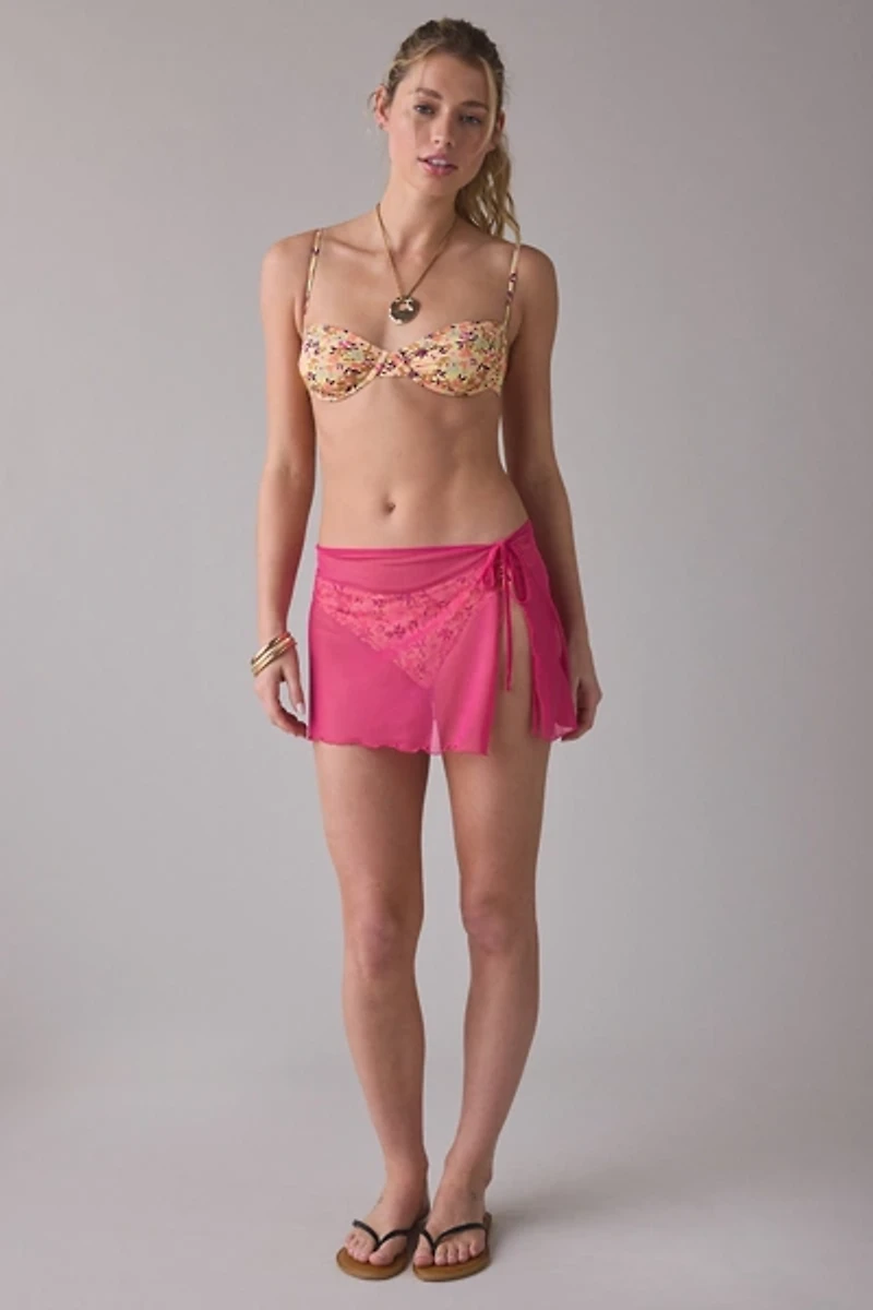 UO Got It Covered Sheer Mesh Lettuce Edge Sarong