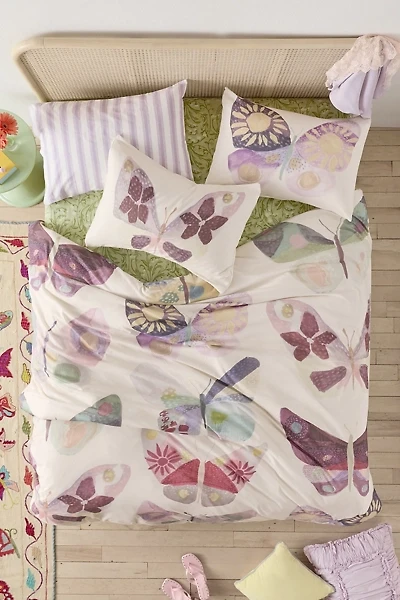 Monica Butterfly Soft Tee Jersey Duvet Cover