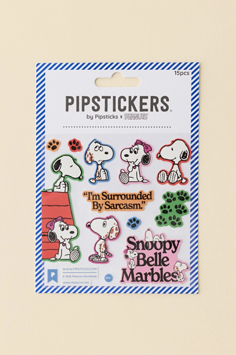 PIPSTICKS Peanuts Surrounded By Sarcasm Sticker Set