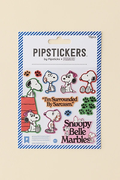 PIPSTICKS Peanuts Surrounded By Sarcasm Sticker Set