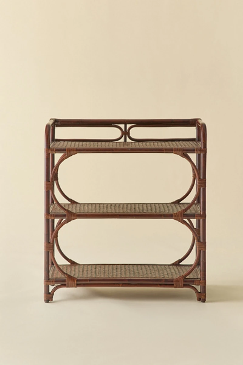 Cairn 3-Tier Looped Rattan Bookshelf