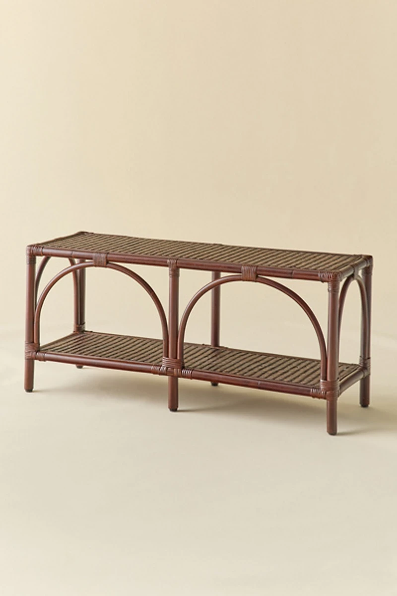 Cairn Looped Rattan Media Storage Console