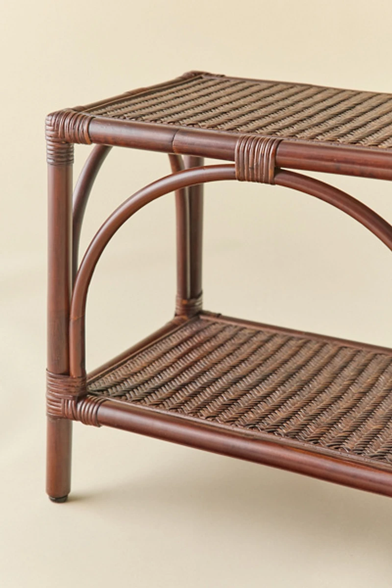 Cairn Looped Rattan Media Storage Console