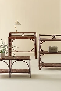 Cairn Looped Rattan Media Storage Console