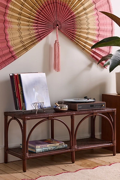 Cairn Looped Rattan Media Storage Console
