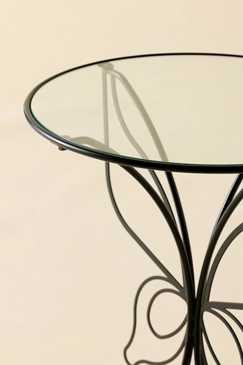 Lainey Butterfly Sculptural Iron Side Table