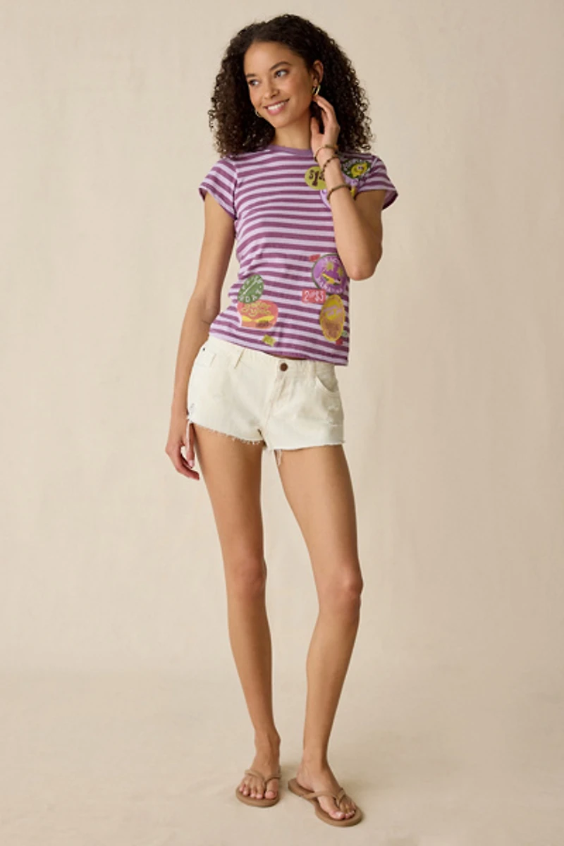 BDG Fruit Sticker Graphic Short Sleeve Spill The Tee