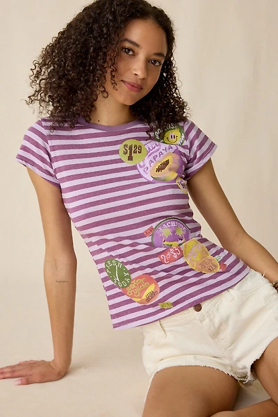 BDG Fruit Sticker Graphic Short Sleeve Spill The Tee