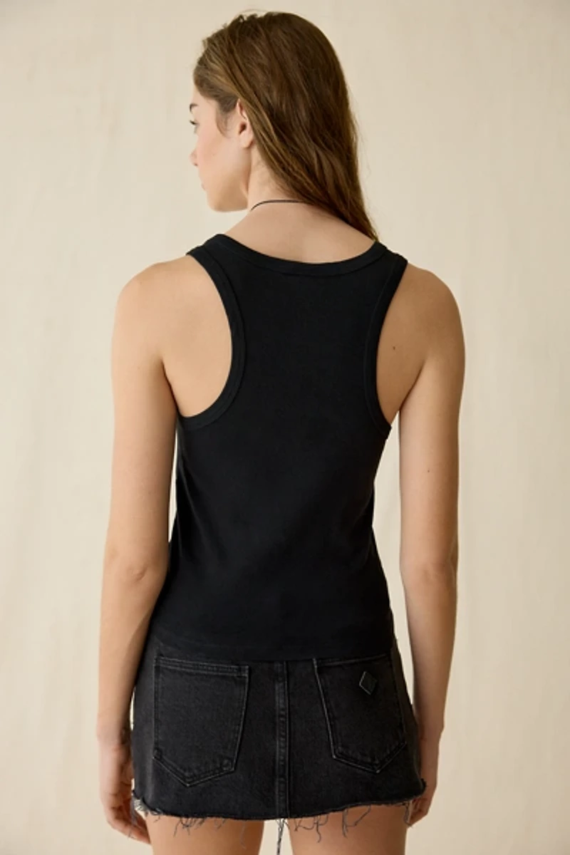 UO Harlow Grommet Studded Cropped Tank Top