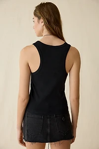 UO Harlow Grommet Studded Cropped Tank Top