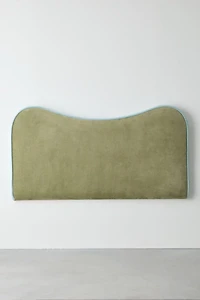 Jane Piped Velvet Upholstered Floating Headboard