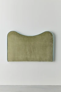 Jane Piped Velvet Upholstered Floating Headboard