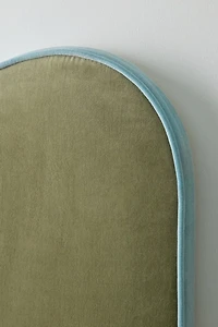 Jane Piped Velvet Upholstered Floating Headboard