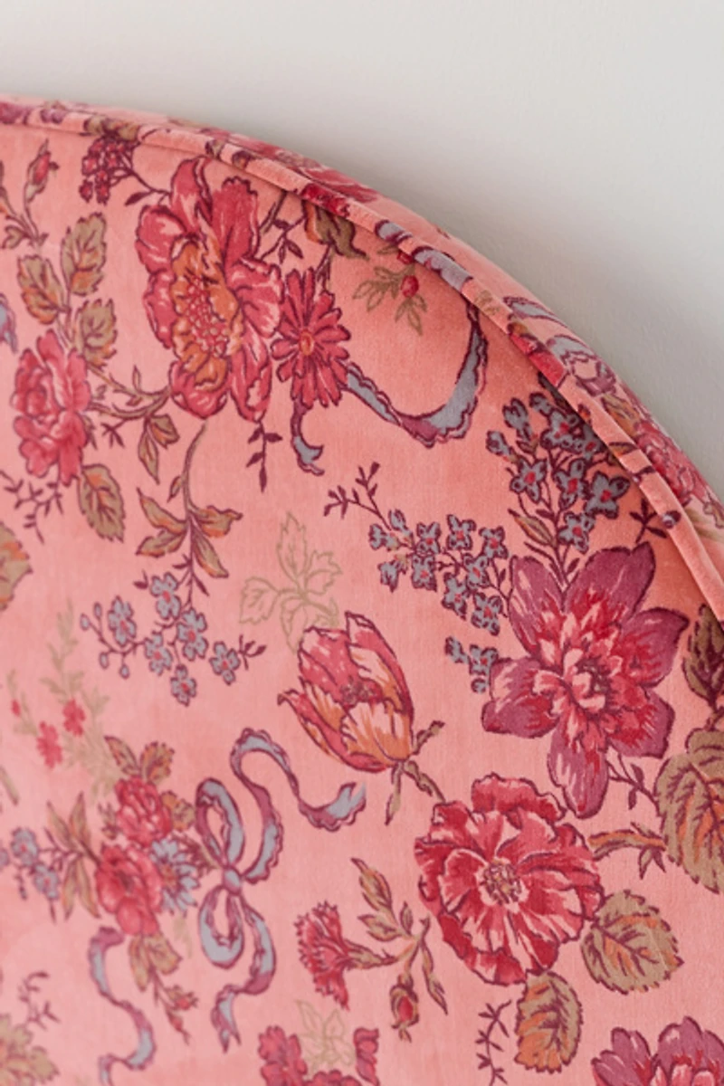Jane Arch Velvet Upholstered Floating Headboard