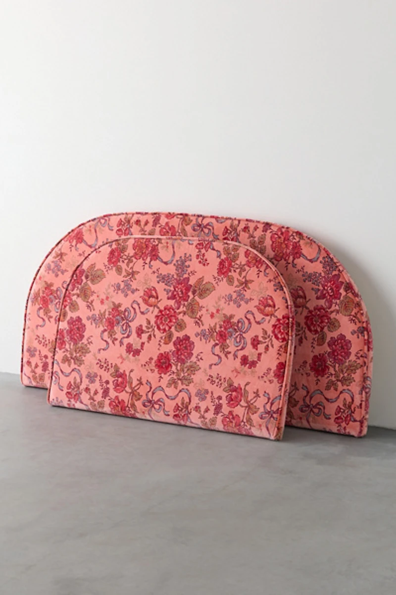 Jane Arch Velvet Upholstered Floating Headboard