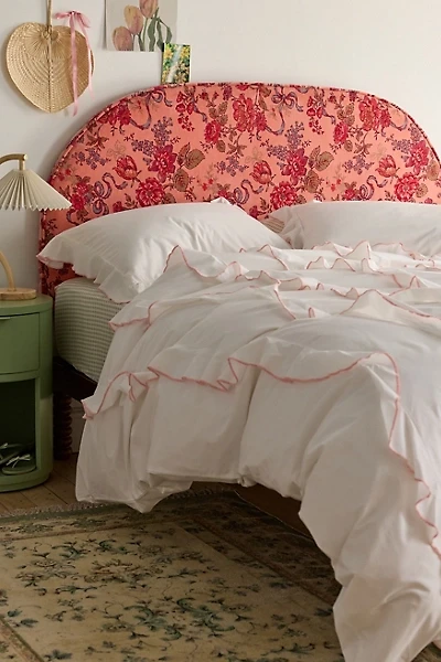 Jane Arch Velvet Upholstered Floating Headboard