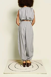 Ghospell Kemi Ruched Tie Balloon Top