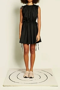 Ghospell Gilia Drawstring Tie Mini Dress