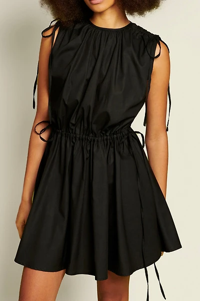 Ghospell Gilia Drawstring Tie Mini Dress