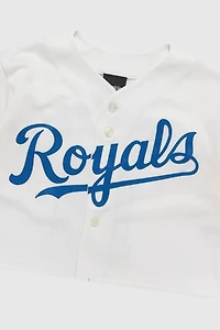 Frankie Collective Rework Kansas City Royals Crop Baseball Jersey