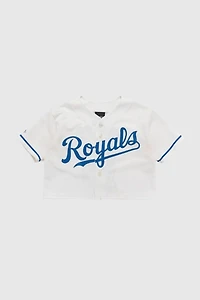Frankie Collective Rework Kansas City Royals Crop Baseball Jersey
